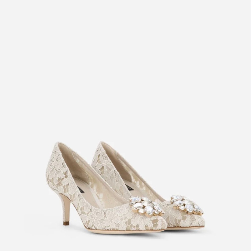 Lace pumps
